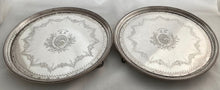 Georgian, George III, Pair of Silver Salvers. Arms of Fowke & Gist. Sheffield 1789 George Ashforth & Co. 33 troy ounces.