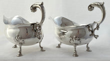 Georgian, George II, Pair of Silver Sauce Boats. London 1752 John Payne. 16.8 troy ounces.