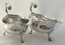 Georgian, George II, Pair of Silver Sauce Boats. London 1752 John Payne. 16.8 troy ounces.