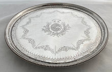 Georgian, George III, Pair of Silver Salvers. Arms of Fowke & Gist. Sheffield 1789 George Ashforth & Co. 33 troy ounces.