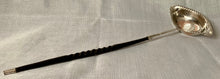 19th Century Silver Plate on Copper Toddy Ladle, inset George II 1757 Silver Sixpence.