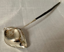 19th Century Silver Plate on Copper Toddy Ladle, inset George II 1757 Silver Sixpence.