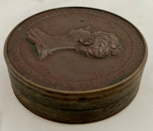 1806 Death of William Pitt Bronze Medal Snuff Box by P. Wyon.