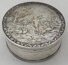 Early 19th Century Continental White Metal and Carved Mother of Pearl Box.