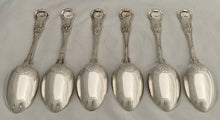 Georgian, George IV, Six Irish Silver Kings Pattern Tablespoons. Dublin 1827 Thomas Farnett. 19.5 troy ounces.