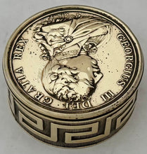 George III Golden Jubilee Portrait Profile Brass Snuff Box, circa 1810. After Nathaniel Marchant & Lewis Pingo.