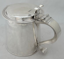 Charles II Style Large Silver Lidded Tankard. London 1932 Tessiers Ltd. 32.4 troy ounces.