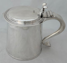 Charles II Style Large Silver Lidded Tankard. London 1932 Tessiers Ltd. 32.4 troy ounces.