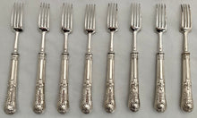 Georgian, George IV, Silver Handled Dessert Knives & Forks for Eight. Sheffield 1823 Aaron Hadfield.