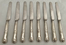 Georgian, George IV, Silver Handled Dessert Knives & Forks for Eight. Sheffield 1823 Aaron Hadfield.