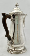 Georgian, Early George III, Silver Coffee Pot. London 1761 William Shaw II. 26 troy ounces.