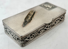 Early 20th Century Silver Plated Stamp & Nib box. Wilcox of Merdien, Connecticut.