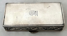 Early 20th Century Silver Plated Stamp & Nib box. Wilcox of Merdien, Connecticut.