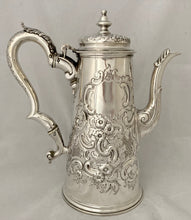 Georgian, George II, Silver Coffee Pot. London 1735 Gabriel Sleath. 25 troy ounces.