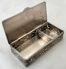 Early 20th Century Silver Plated Stamp & Nib box. Wilcox of Merdien, Connecticut.