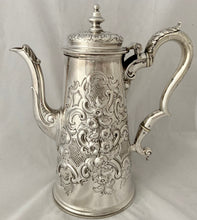 Georgian, George II, Silver Coffee Pot. London 1735 Gabriel Sleath. 25 troy ounces.