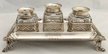 Georgian, George III, Silver Inkstand: Arms of Chasey. London 1768 Andrew Fogelberg. 21.3 troy ounces.