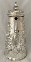 Georgian, George II, Silver Coffee Pot. London 1735 Gabriel Sleath. 25 troy ounces.