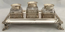 Georgian, George III, Silver Inkstand: Arms of Chasey. London 1768 Andrew Fogelberg. 21.3 troy ounces.