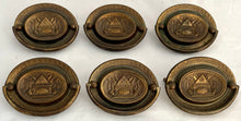 'TRAFALGAR SACRED TO NELSON': Six Vice-Admiral Viscount Nelson Commemorative Drawer Handles.
