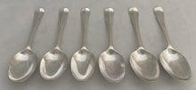 Georgian, George I, Six Britannia Silver Hanoverian Tablespoons. London 1720 William Street. 11.9 troy ounces.