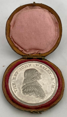 Methodism: The 1791 Death of Rev. John Wesley; Cased Medal, by William Mainwaring.