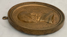 19th Century Gilt Brass Portrait Roundel of Prime Minister William Ewart Gladstone.