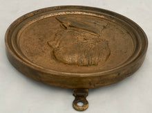19th Century Gilt Brass Portrait Roundel of Prime Minister William Ewart Gladstone.