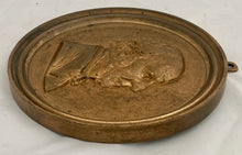 19th Century Gilt Brass Portrait Roundel of Prime Minister William Ewart Gladstone.