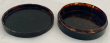 19th Century French Tortoiseshell & Yellow Metal Pique Circular Snuff Box.