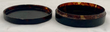 19th Century French Tortoiseshell & Yellow Metal Pique Circular Snuff Box.