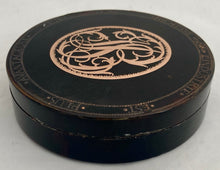 19th Century French Tortoiseshell & Yellow Metal Pique Circular Snuff Box.