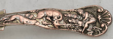 19th Century Silver Plate on Copper Stag Hunt Caddy Spoon, After Thomas Stothard.
