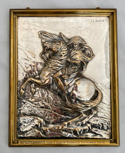 'Napoleon Bonaparte Passe Le Grand Saint-Bernard': Silver Plated Relief Plaque, After Jacques-Louis David.