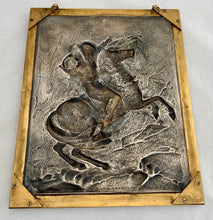 'Napoleon Bonaparte Passe Le Grand Saint-Bernard': Silver Plated Relief Plaque, After Jacques-Louis David.