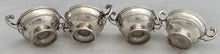 Edwardian Cased Set of Four Silver Trophy Cup Salts. Birmingham 1907 William Hutton & Sons Ltd. 5.7 troy ounces.