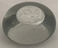 'Britain's Hope, The Prince of Wales', Sulphide Medal Glass Paperweight, circa 1850.