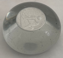 'Britain's Hope, The Prince of Wales', Sulphide Medal Glass Paperweight, circa 1850.