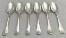 Six George II Silver Hanoverian Pattern Tablespoons. London 1731 Richard Scarlett. 11.4 troy ounces.