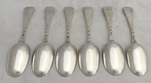Six George II Silver Hanoverian Pattern Tablespoons. London 1731 Richard Scarlett. 11.4 troy ounces.