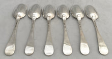 Six George II Silver Hanoverian Pattern Tablespoons. London 1731 Richard Scarlett. 11.4 troy ounces.
