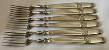 Cased Set of Silver Plated Dessert Cutlery Set for Six by Elkington & Co. Retailed by Manoah Rhodes.