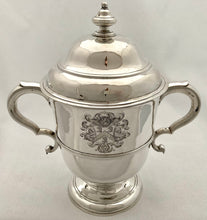 Georgian, George II, Silver Cup & Cover: Arms of Becket. London 1733 John Swift. 28 troy ounces.