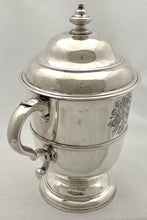 Georgian, George II, Silver Cup & Cover: Arms of Becket. London 1733 John Swift. 28 troy ounces.