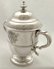 Georgian, George II, Silver Cup & Cover: Arms of Becket. London 1733 John Swift. 28 troy ounces.