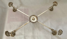 19th Century Silver Plated Ornate Dish Cross.