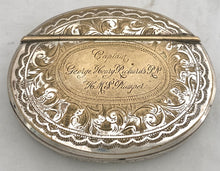 Admiral Sir George Henry Richards KCB FRS of HMS Plumper Silver Plated Snuff Box, circa 1856 - 1861.