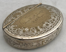 Admiral Sir George Henry Richards KCB FRS of HMS Plumper Silver Plated Snuff Box, circa 1856 - 1861.