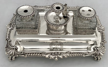 Georgian, George III, Silver Inkstand, Arms of Colby. London 1813/14 Joseph Craddock & William Ker Reid. 49.8 troy ounces.