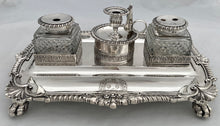 Georgian, George III, Silver Inkstand, Arms of Colby. London 1813/14 Joseph Craddock & William Ker Reid. 49.8 troy ounces.
